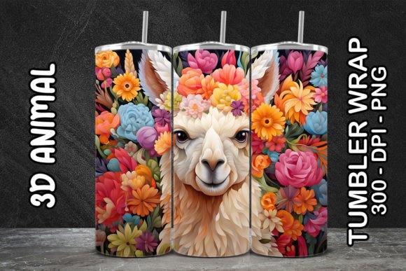 3D Alpaca Tumbler 1: Sublimation Design Guide