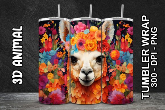 3D Alpaca Tumbler 3: Elevating Custom Drinkware with High-Resolution Sublimation Design