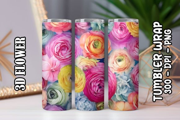 3D Flower Tumbler 22: Mastering Digital Sublimation Wraps for Professional Results