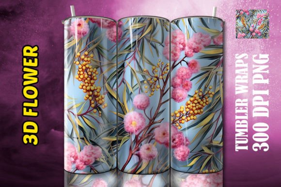 3D Flower Tumbler 43: Sublimation Design Guide