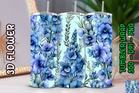 3D Flower Tumbler 7: Digital Sublimation Wrap Guide