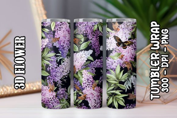 3D Flower Tumbler 96: Elevating Custom Drinkware with Digital Sublimation Designs