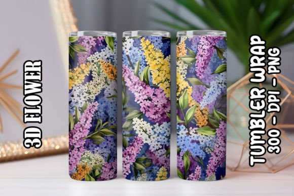 3D Flower Tumbler 97: Sublimation Design Guide