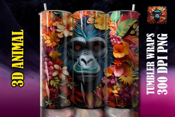 3D Gorilla Tumbler 3: A Practical Digital Asset for Custom Drinkware