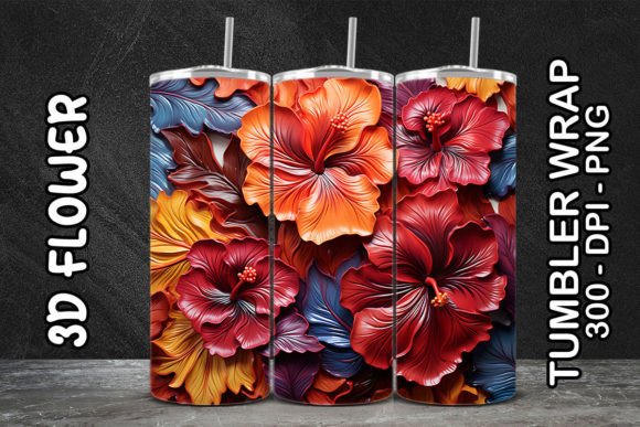 3D Hibiscus Flower Tumbler 2 Design Guide