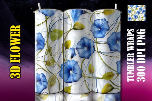 3D Morning Glory Flower Tumbler 1 Design Guide