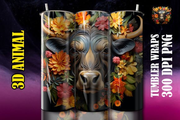 3D Wildebeest Tumbler 1: Mastering the Digital Sublimation Wrap