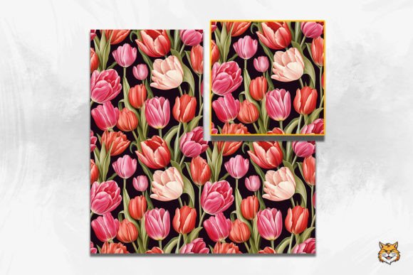 Designing with Watercolor Tulip Seamless Pattern 1: A Guide to Floral Versatility