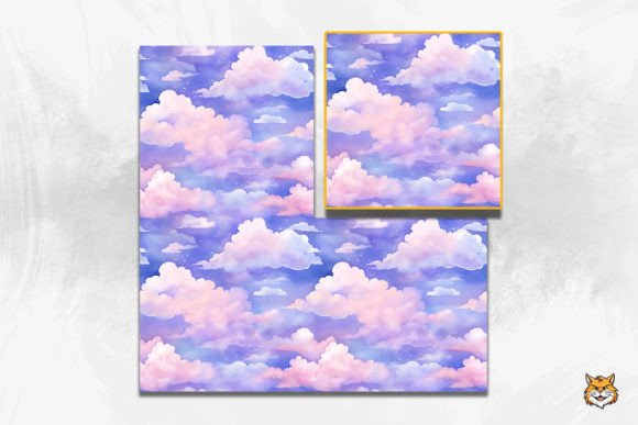 Dreamy Cloudscape Seamless Pattern 2 for Creative Projects