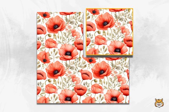 Elevating Creative Projects with a Watercolor Poppy Seamless Pattern