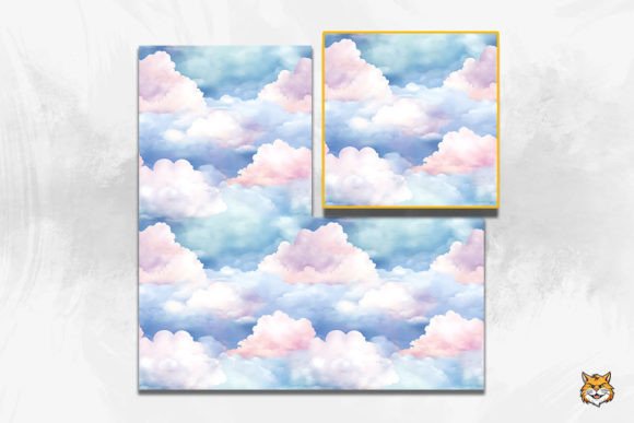 Elevating Creative Projects with Dreamy Cloudscape Seamless Pattern 11