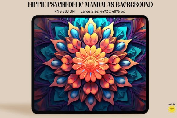 Elevating Digital and Print Projects with 3D Mandala Art Style Backgrounds