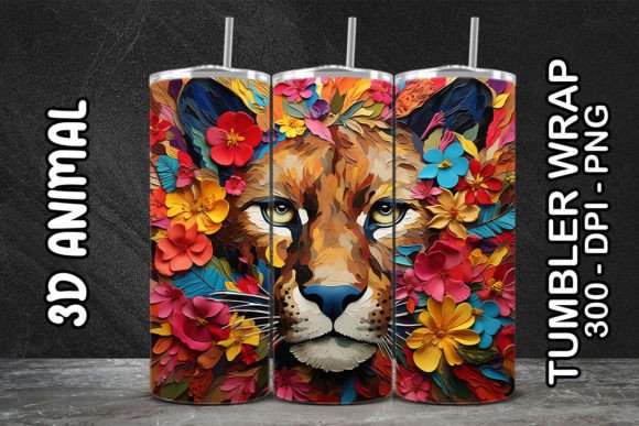 Evaluating the 3D Cougar Tumbler Wrap PNG for Sublimation Projects