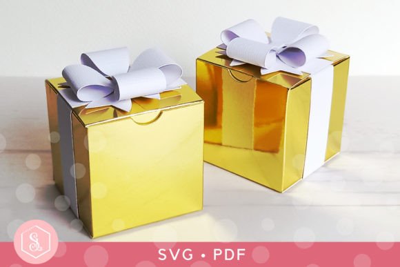 Evaluating the Double Bow Favour Box SVG PDF Template for DIY Events