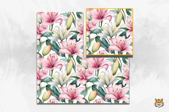 Evaluating Watercolor Lily Seamless Pattern 3 for Creative Projects