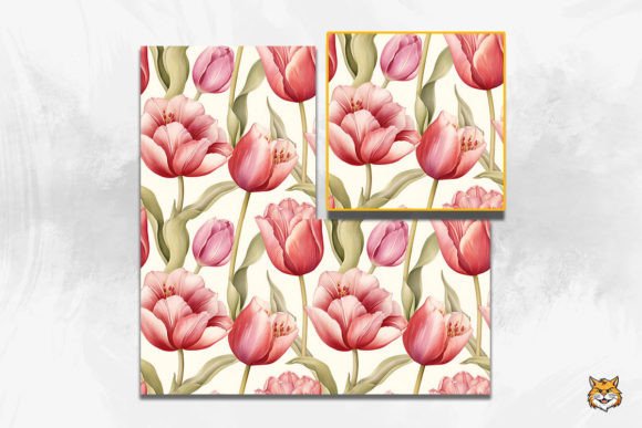Evaluating Watercolor Tulip Seamless Patterns for Design Projects