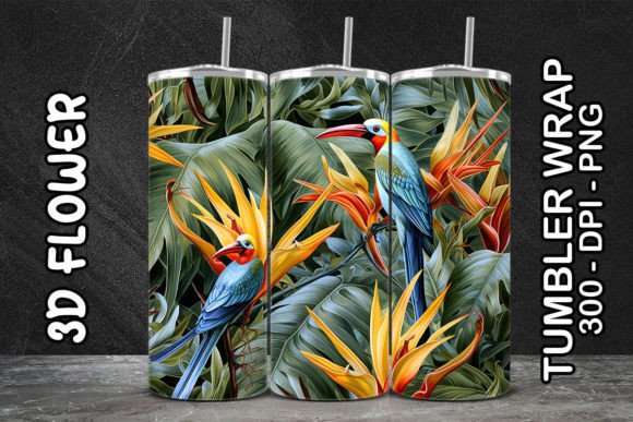 Mastering Sublimation Design: A Guide to the 3D Bird of Paradise Flower Tumbler Wrap