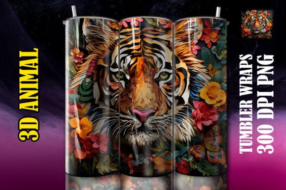Mastering Sublimation with the 3D Tiger Tumbler 3 PNG Wrap