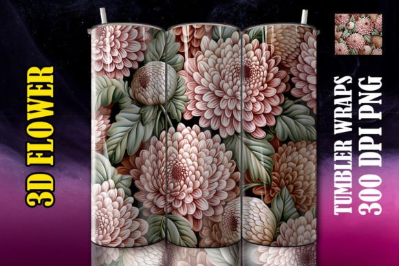 Mastering the 3D Chrysanthemum Flower Tumbler Wrap: A Complete Guide to Digital Sublimation Design