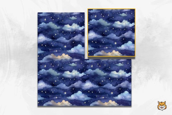 Mystic Night Sky Seamless Pattern 5