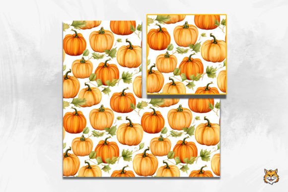 Watercolor Pumpkins Seamless Pattern 4: Integrating Seasonal Assets into Professional Design Workflows